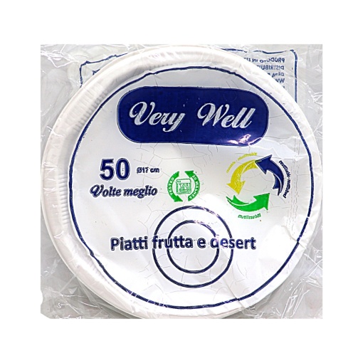 Farfurii albe unica folosinta bio CPLA 17 cm, 50 buc