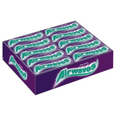 Guma de mestecat Airwaves Cool Cassis, 14 g x 30 buc
