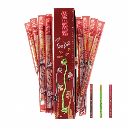Jeleu lungi acre la metru Bebeto in diverse sortimente 15 g, 48 buc