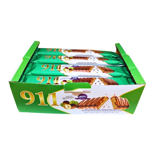 Napolitane cu glazura si crema de alune 911, 50 g, 24 buc