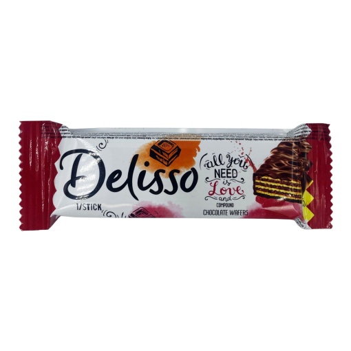 Napolitane glazurate cu crema de cacao Toren Delisso 20 g, 24 buc