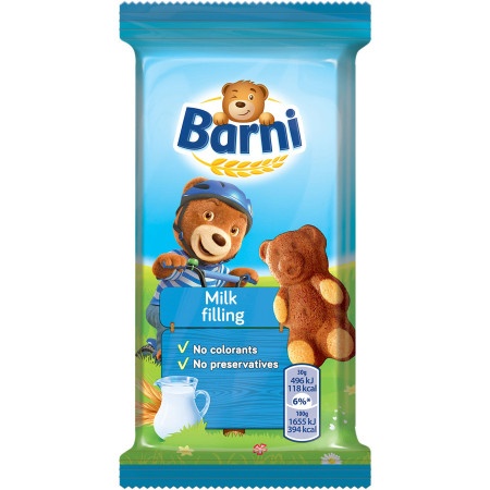 Prajitura cu lapte Barni 30 g, 24 buc