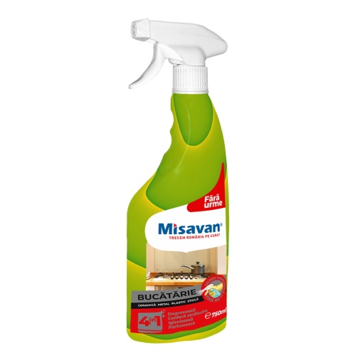 Solutie curatare bucatarie Misavan 4in1, 750 ml
