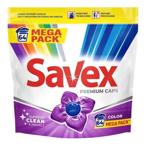 Detergent capsule Savex Premium Caps, 64 capsule
