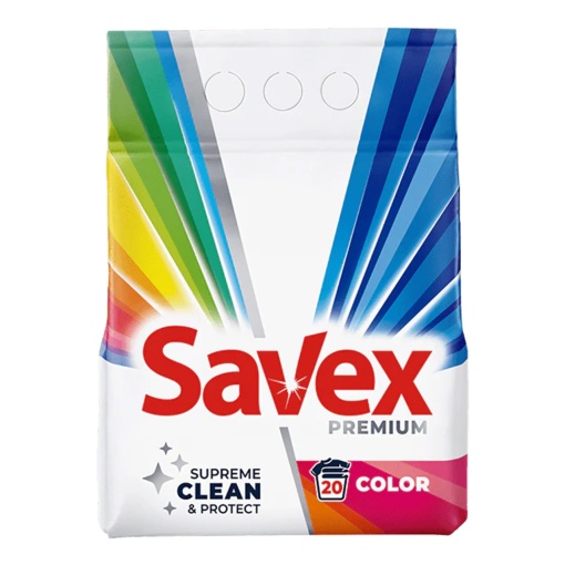 Detergent pudra Savex 2 in 1 Color, 2 kg