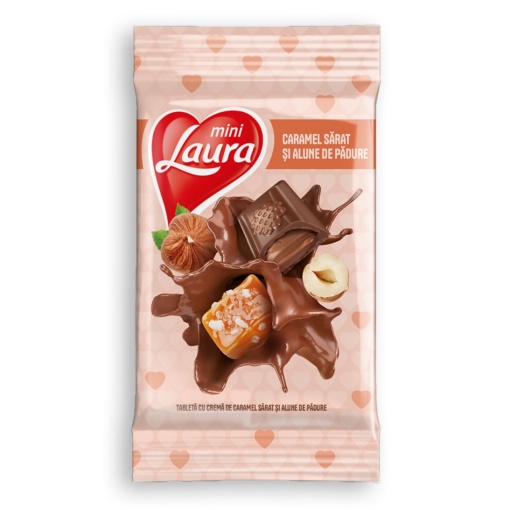 Mini ciocolata cu alune si caramel Laura 54,5 g, 16 buc