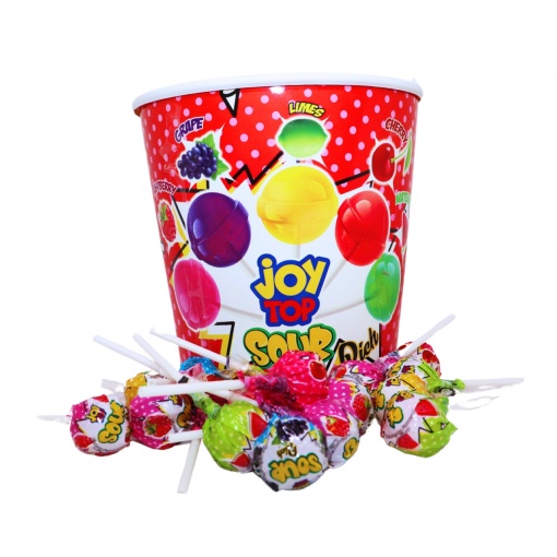 Acadele pe bat Joy Top Sour Bonart 11 g, 100 buc
