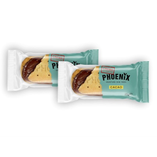 Biscuiti eugenia cu cacao Phoenix 25 g, 81 buc