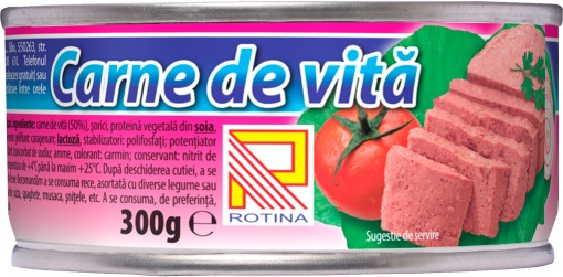 Conserva cu carne de vita Rotina 300 g