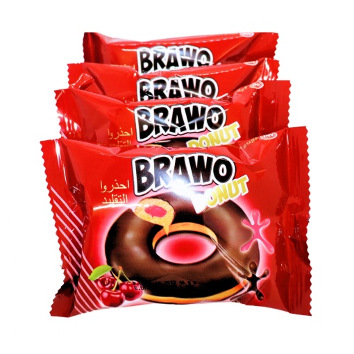 Prajituri cu cirese si ciocolata Brawo Donut 40 g, 24 buc