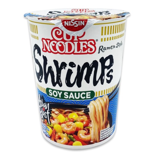 Supa instant noodles cu creveti Nissin, 63 g