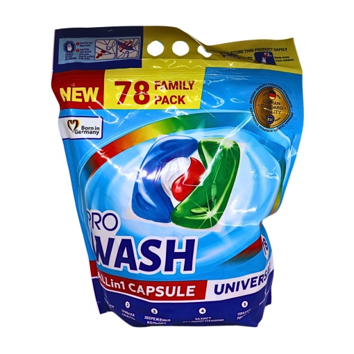 Detergent capsule Pro Wash Universal Allin1 78 capsule, 1638 g
