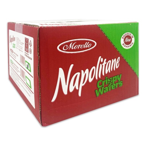 Napolitane Morello cu crema de cacao, 60 g, 24 buc