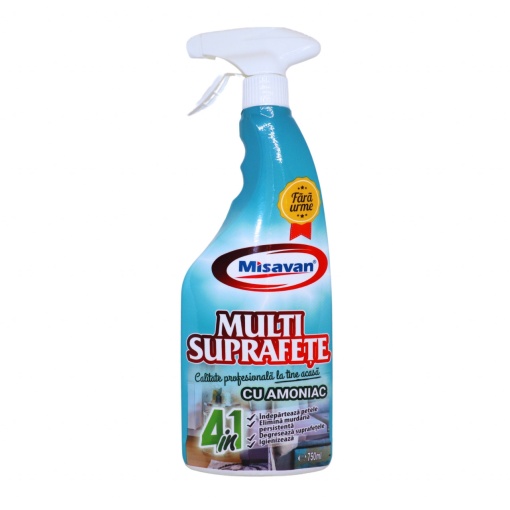 Solutie cu amoniac multisuprafete 4in1 Misavan 750 ml