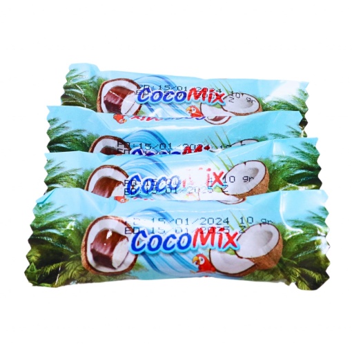 Batoane cocos si glazura ciocolata Cocomix X2 40 g, 24 buc