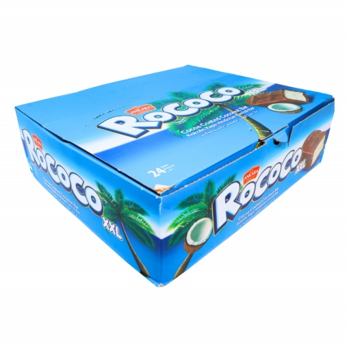 Batoane glazurate cu crema de cocos Rococo XXL 50 g, 24 buc