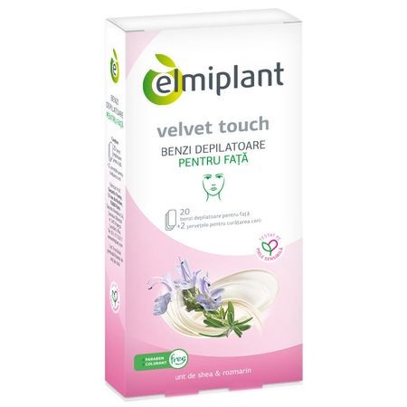 Benzi depilatoare fata Elmiplant, 20 buc