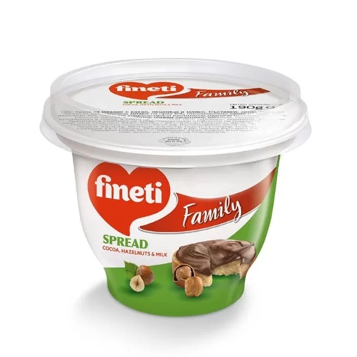 Crema tartinabila Fineti cu cacao, alune de padure si lapte, 200 g