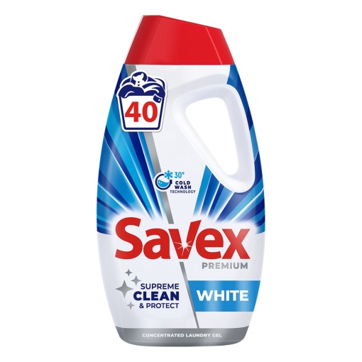 Detergent lichid Savex Premium White, 1.8 l