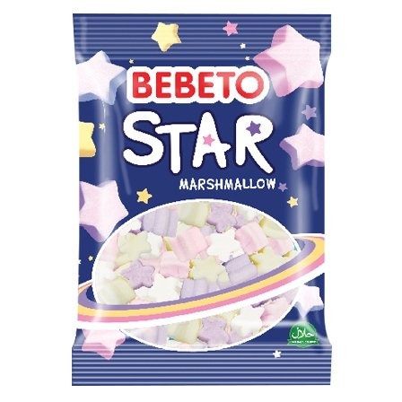 Marshmallow Bebeto Star 30 g, 12 buc