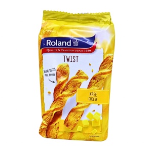 Biscuiti spirale foietaj branza si unt Roland Twist 100 g - Img 1