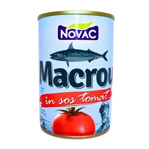 Conserva de peste macrou in sos tomat Novac 425 g - Img 1