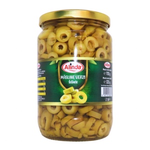 Masline verzi feliate rondele Alinda 700 g