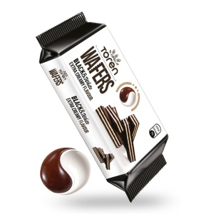 Napolitane Toren cu crema black white 55 g, 24 buc - Img 1