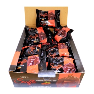 Prajituri souffle cacao alune Guci rosu 60 g, 24 buc - Img 1