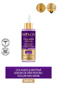 Ser cu volum suplimentar cu colagen și biotină 100 ml - Colagen biotină pentru păr subțire și rar - Img 2