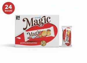 Biscuiti deliciosi cu crema de capsuni 45 gr*24 bucati