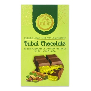 Ciocolata Dubai cu Fistic si Cataif 60 gr