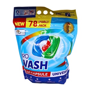 Detergent capsule Pro Wash Universal Allin1 78 capsule, 1638 g - Img 2