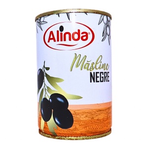 Masline negre Alinda cutie metalica 150 g - Img 1
