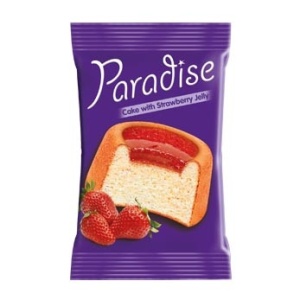 Prajitura jeleu de capsuni Paradise 25 g, 24 buc