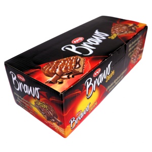 Prajituri glazura ciocolata si crema cacao Brawo Desire 35 g, 24 buc - Img 3