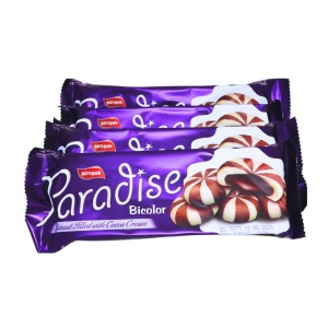 Biscuiti bicolori cu crema de cacao Paradise 50 g, 24 buc - Img 4