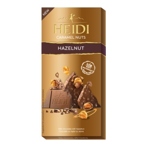 Ciocolata Heidi cu lapte si bucati de anlune caramelizate, 80 g - Img 1
