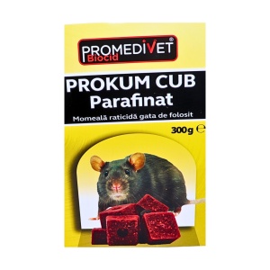 Cub parafinat momeala raticida gata de folosit Prokum 300 g - Img 2