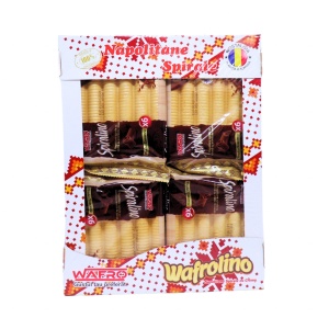 Napolitane spirale Wafrolino crema cacao 84 g, 12 buc - Img 1