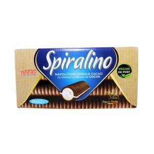 Napolitane vegane de post spirale cacao cocos Spiralino Wafro 42 g, 24 buc - Img 2