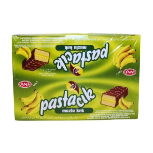 Prajitura glazura ciocolata si crema de banane Pastacik 25 g, 24 buc - Img 1