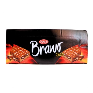 Prajituri glazura ciocolata si crema cacao Brawo Desire 35 g, 24 buc - Img 4