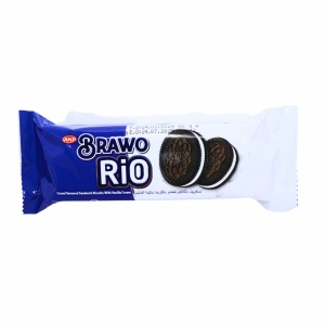 Biscuiti de cacao si crema vanilie Brawo Rio 55g, 24 buc - Img 2