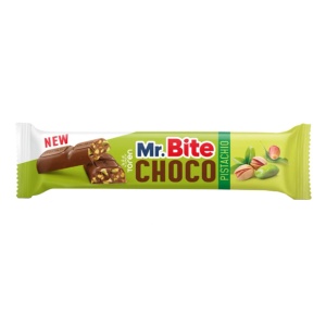 Ciocolata cu fistic Mr Bite 22 g, 24 buc - Img 1