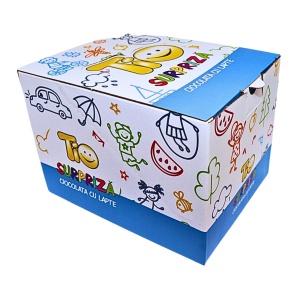 Ou de ciocolata cu lapte si surprize Tio 25 g, 24 buc - Img 2