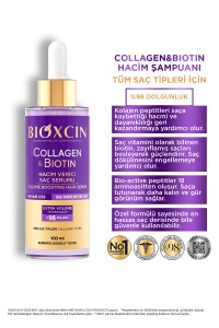 Ser cu volum suplimentar cu colagen și biotină 100 ml - Colagen biotină pentru păr subțire și rar - Img 3