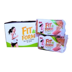 Biscuiti cu tarate de grau Fit & Form Nefis 95 g, 12 buc