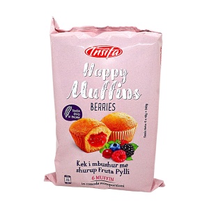 Briose cu fructe de padure Insifa 40 g, 6 buc