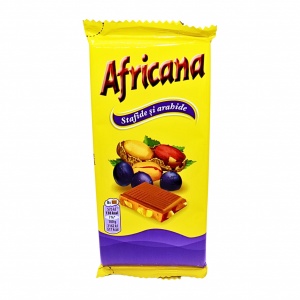 Ciocolata cu arahide si stafide Africana 80 g - Img 3